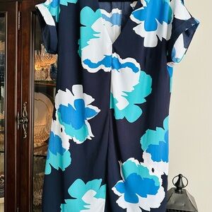A New Day Blue and White Floral Dress